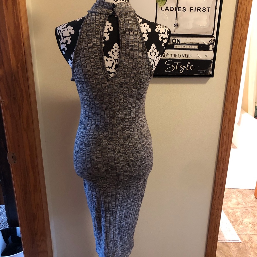 Keyhole Front MIDI Ripped Dress - Picture 3 of 3